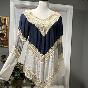 Boutique Style Crocheted Tunic - Size L/XL
